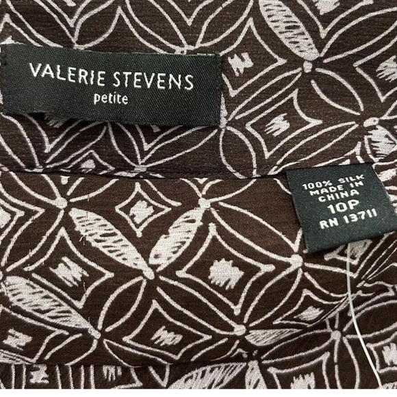 New 100% silk vintage Valerie Stevens skirt size 10 29”beading boho pattern - Picture 6 of 8